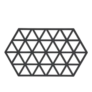 Čierna silikónová podložka pod horúce nádoby Zone Triangles