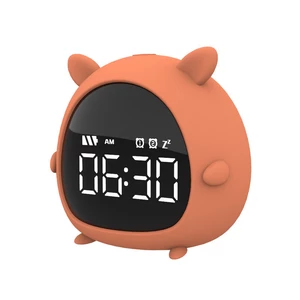 Little Elf Alarm Clock Digital LED Table Alarm Clock Snooze Countdown Rechargeable Cartoon Clock