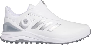 Adidas Solarmotion BOA 24 Spikeless Mens Golf Shoes White/Silver Metallic/Blue Burst 46 Calzado de golf para hombres