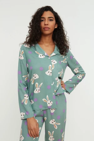 Piżama damska Trendyol Rabbit patterned