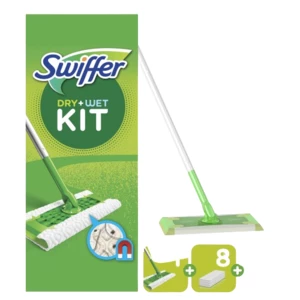 Swiffer Startovací Sada S 1 Násadou, 8 Prachovkami A 3 Čisticími Ubrousky