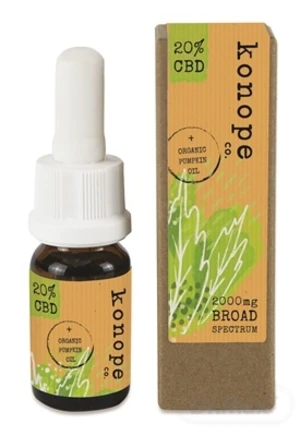 Konope co. 20% CBD v organickom tekvicovom oleji - Široké Spektrum 2000mg