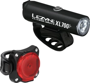 Lezyne Classic Drive XL 700+ / Zecto Drive 200+ Pair Satin Black/Black Front 700 lm / Rear 200 lm Arrière-Avant Éclairage de vélo