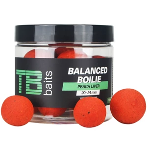 Tb baits vyvážené boilie balanced + atraktor peach liver 100 g 20-24 mm