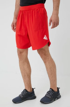Tréninkové šortky adidas Performance Designed For Training HC4242 pánské, červená barva