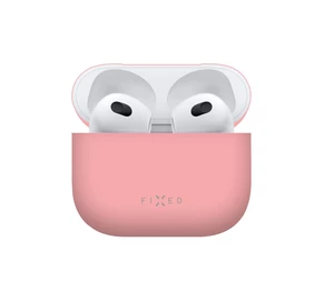 Ultratenké silikonové pouzdro pro Apple Airpods 3, FIXED Silky, růžová