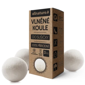 ALLNATURE Vlněné koule do sušičky 3 kusy