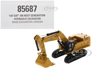 CAT Caterpillar 395 Next-Generation Hydraulic Excavator (Mass Excavation Version) Yellow "High Line Series" 1/87 (HO) Diecast Model by Diecast Master