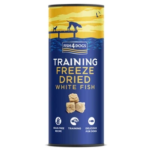 FISH4DOGS Tréninkové pamlsky pro psy mrazem sušená bílá ryba 25 g