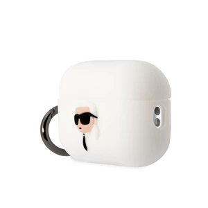 Silikonové pouzdro Karl Lagerfeld 3D Logo NFT Karl pro Airpods Pro2, white