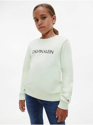 Light green girls' hoodie Calvin Klein Jeans - Girls