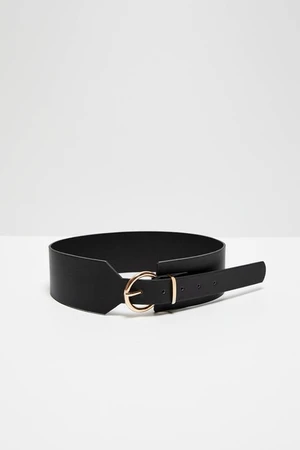 Belt with gold buckle