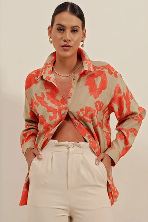 Bigdart 3900 Oversize Basic Long Shirt - V. Orange