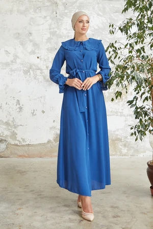 InStyle Alisa Baby Frill Collar Aerobatic Dress - Saxean