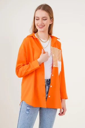 Bigdart 20118 Oversized Shirt - Orange