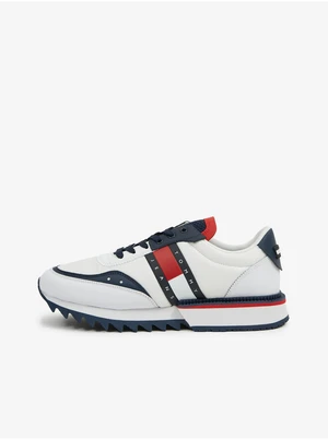 White Mens Leather Sneakers Tommy Jeans - Men