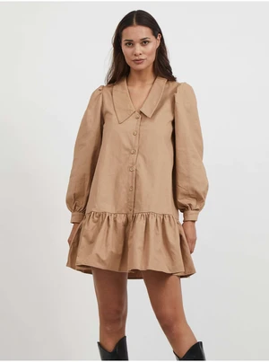 Light Brown Shirt Dress VILA Eve - Women