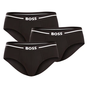 3PACK men's briefs Hugo Boss black