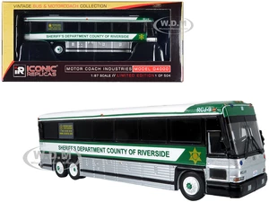 2001 MCI D4000 Coach Bus "Sheriffs Department County of Riverside" White and Green "Vintage Bus &amp; Motorcoach Collection" Limited Edition to 504 p