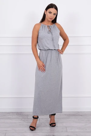 Boho dress with fly gray