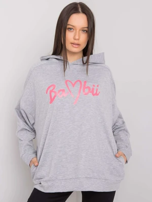 Women's sweatshirt gray with pockets