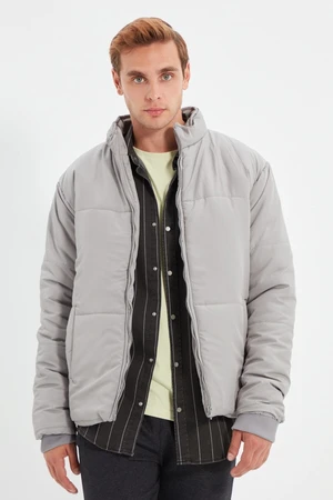 Trendyol Men's Gray Regular Fit Down Jacket