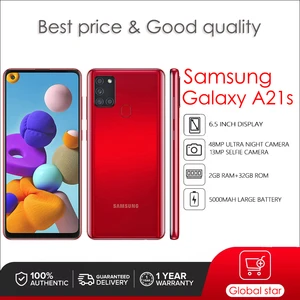 Original Unlocked Samsung Galaxy A21S A217F Unlocked A217M 5000 mAh Android Wi-Fi GPS 48.0MP 6.5'' 32GB 3GB RAM Cellphone