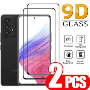 Tempered Glass Screen Protector Black Frame Film For Samsung Galaxy A13 A14 A32 A52 A72 A53 A73 A33 5G