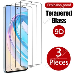 3PCS For Honor X8a Tempered Glass Protective On HonorX87a X8 4G CRT-LX1, CRT-LX2, CRT-LX3 6.7" Screen Protector Cover Film