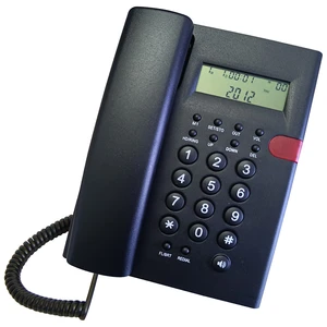 Desktop Battery-free Landline Telephone with Caller Identification Adjustable LCD Screen Brightness for Home Office