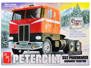 Skill 3 Model Kit Peterbilt 352 Pacemaker Cabover Tractor "Coors" 1/25 Scale Model by AMT