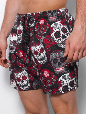 Ombre Men's skull swim trunks - black