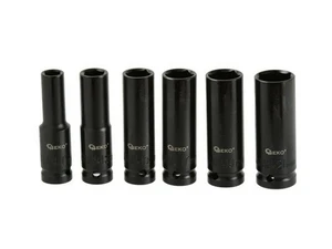 Rázové hlavice sada 6ks, 1/2" 10-21 mm, délka 77 mm.