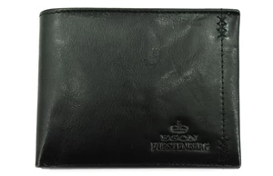 Pánská kožená peněženka z pravé kůže - černá