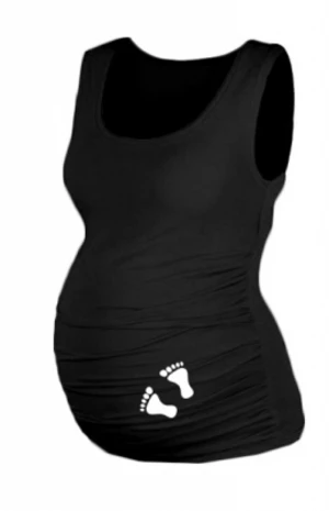 Top, tílko Dana s potiskem Nožiček  - černé, vel. S/M, vel. L/XL