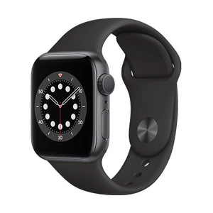 Apple Watch Series 6 GPS, 44mm Space Gray Aluminium Case with Black Sport Band - Regular