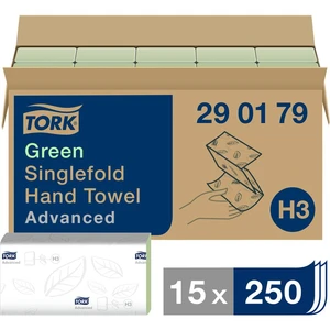 TORK 290179 Zickzack Advanced papierové utierky, skladané (d x š) 23 cm x 25 cm zelená 15 x 250 blistrov / bal.  3750 ks