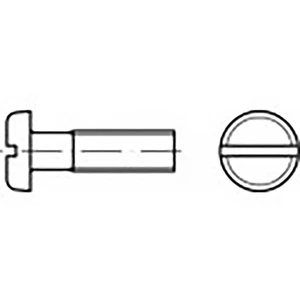TOOLCRAFT  TO-6853338 skrutky s plochou guľatou hlavou M3 6 mm drážka DIN 85   Ušlechtilá ocel V2A  A2 200 ks