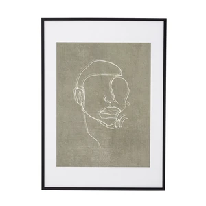 Obraz 52x72 cm HAKEEM Bloomingville - černý