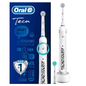 Zubná kefka Oral-B Teens elektrická zubná kefka • vhodné pre násťročných • mobilná aplikácia • časovač • výdrž až 2 týždne na nabitie • nabíjacia stan