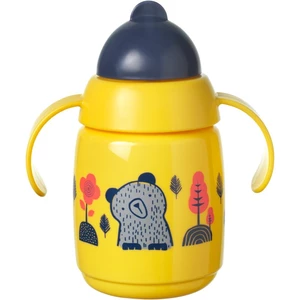 Tommee Tippee Superstar Straw Cup Yellow hrnček s rúrkou pre deti 6 m+ 300 ml
