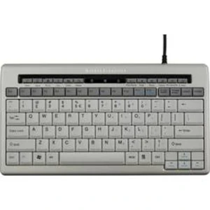 Klávesnice BakkerElkhuizen S-board 840 Design, ergonomická, USB hub, stříbrná, bílá
