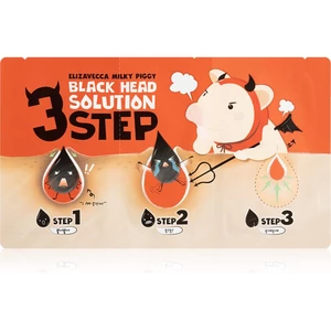 Elizavecca Milky Piggy 3 Step Black Head Solution třífázová péče na černé tečky 1 ks
