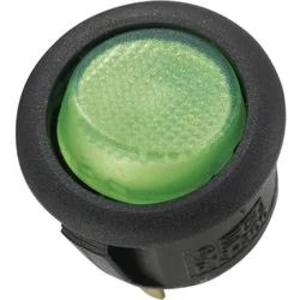 Kolébkový přepínač SCI R13-300B-05 (R13-300B-05GN), 15,2 mm, 250 V/AC, 10 A, 1x vyp/zap