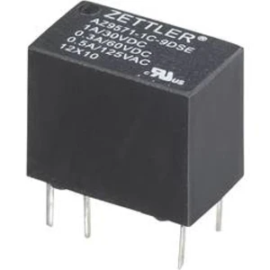Subminiaturní Print relé Zettler Electronics AZ9571-1C-3DE, 1 A , 60 V/DC/125 V/AC 30 V/DC/1 A, 60 V/DC/0,3 A, 125 V/AC/0,5 A