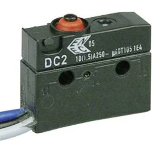 Mikrospínač Cherry Switches DC2C-C3AA, IP67, 250 V/AC, 10 A, 1x on/(on)
