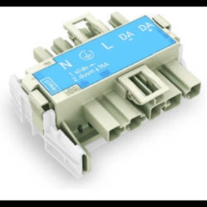 Síťový adaptér síťová zástrčka - síťová zásuvka počet kontaktů: 5, bílá, 20 ks