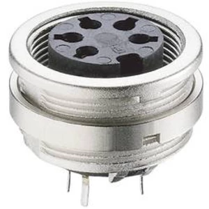 DIN kruhový konektor Lumberg KFR 30 KFR 30 zásuvka, vestavná vertikální, pólů 3, stříbrná, 1 ks