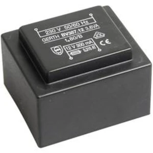 Transformátor do DPS Gerth EI 38/13,6, prim: 230 V, Sek: 24 V, 150 mA, 3,6 VA