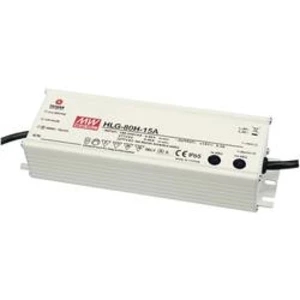 LED driver, napájecí zdroj pro LED konstantní napětí, konstantní proud Mean Well HLG-80H-15A, 75 W (max), 5 A, 15 V/DC